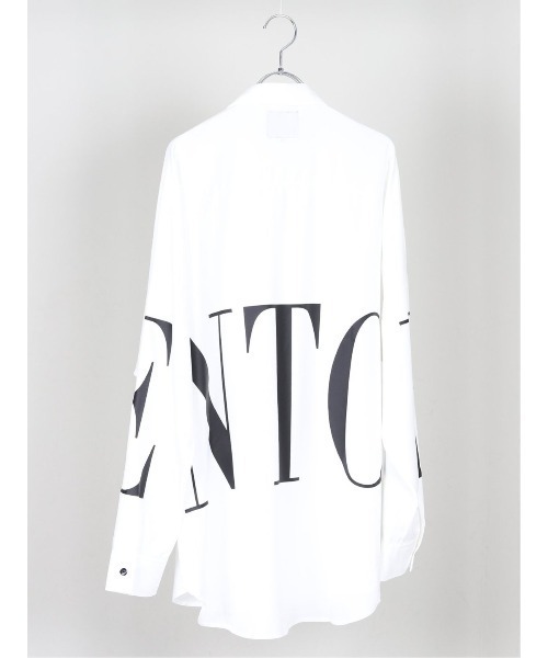 semantic design（セマンティックデザイン）の「セマンティックデザイン/semantic design ビッグロゴ 長袖ルーズ ロングシャツ（シャツ/ブラウス・メンズ・ホワイト/ブラック・LARGE/MEDIUM）」の10枚目の写真