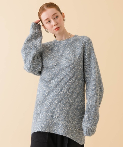 ROSIEE（ロージー）の「ROSIEEラメンジラメニット（ニット/セーター・レディース・グレー/ブルー/ベージュ・FREE）」の3枚目の写真