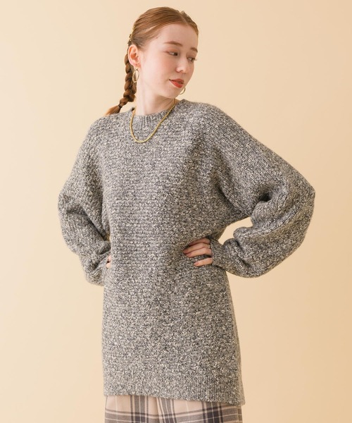 ROSIEE（ロージー）の「ROSIEEラメンジラメニット（ニット/セーター・レディース・グレー/ブルー/ベージュ・FREE）」の15枚目の写真