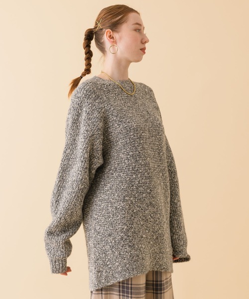 ROSIEE（ロージー）の「ROSIEEラメンジラメニット（ニット/セーター・レディース・グレー/ブルー/ベージュ・FREE）」の16枚目の写真