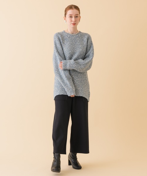 ROSIEE（ロージー）の「ROSIEEラメンジラメニット（ニット/セーター・レディース・グレー/ブルー/ベージュ・FREE）」の4枚目の写真