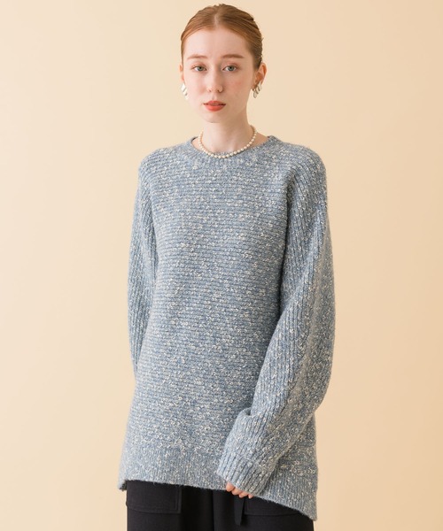 ROSIEE（ロージー）の「ROSIEEラメンジラメニット（ニット/セーター・レディース・グレー/ブルー/ベージュ・FREE）」の7枚目の写真