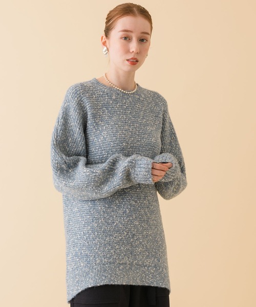 ROSIEE（ロージー）の「ROSIEEラメンジラメニット（ニット/セーター・レディース・グレー/ブルー/ベージュ・FREE）」の8枚目の写真
