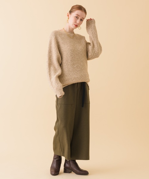 ROSIEE（ロージー）の「ROSIEEラメンジラメニット（ニット/セーター・レディース・グレー/ブルー/ベージュ・FREE）」の9枚目の写真