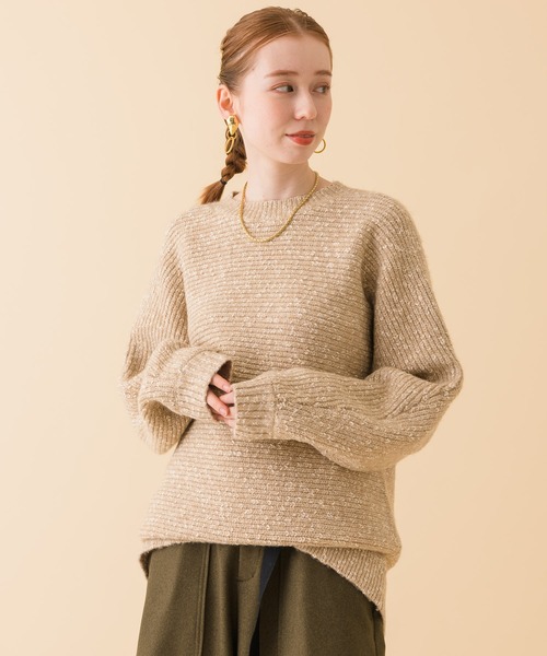 ROSIEE（ロージー）の「ROSIEEラメンジラメニット（ニット/セーター・レディース・グレー/ブルー/ベージュ・FREE）」の10枚目の写真