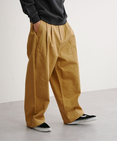 CPCM（シーピーシーエム）の「1タックワイドチノパンツ（チノパンツ・メンズ・ホワイト/ブラック/アイボリー/ベージュ・MEDIUM/LARGE）」の7枚目の写真