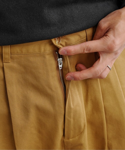 CPCM（シーピーシーエム）の「1タックワイドチノパンツ（チノパンツ・メンズ・ホワイト/ブラック/アイボリー/ベージュ・MEDIUM/LARGE）」の18枚目の写真