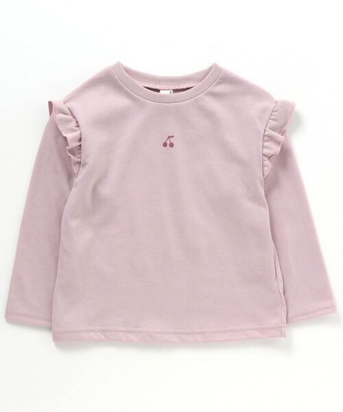 apres les cours(アプレレクール)の「さくらんぼTシャツ(Tシャツ/カットソー・キッズ・ピンク/アイボリー/ミント/ネイビー・100/110/120/90/140/130/80)」の1枚目の写真