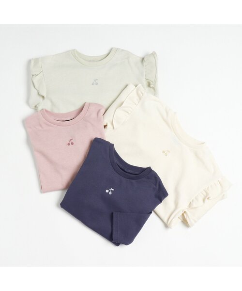 apres les cours(アプレレクール)の「さくらんぼTシャツ(Tシャツ/カットソー・キッズ・ピンク/アイボリー/ミント/ネイビー・100/110/120/90/140/130/80)」の10枚目の写真