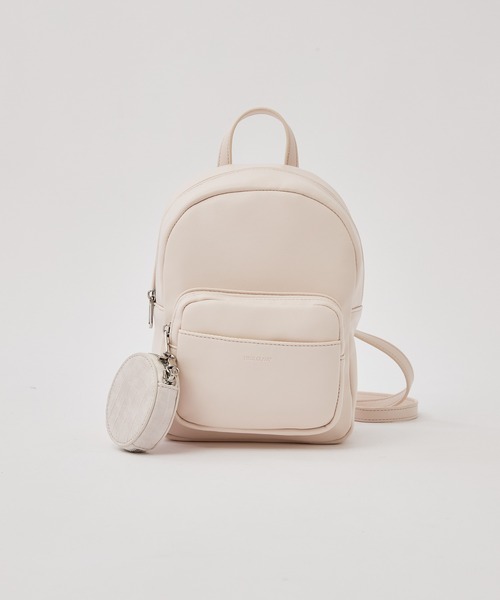 one after another NICE CLAUP(ワンアフターアナザーナイスクラップ)の「ミニポーチ付きミニリュック(バックパック/リュック・レディース・オフホワイト/ブラック・ONE SIZE)」の13枚目の写真