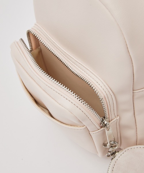 one after another NICE CLAUP(ワンアフターアナザーナイスクラップ)の「ミニポーチ付きミニリュック(バックパック/リュック・レディース・オフホワイト/ブラック・ONE SIZE)」の18枚目の写真