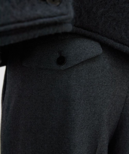 LIDNM（リドム）の「WOOL FLANNEL BAGGY（スラックス・メンズ・チャコールグレー・SMALL/LARGE/MEDIUM）」の8枚目の写真