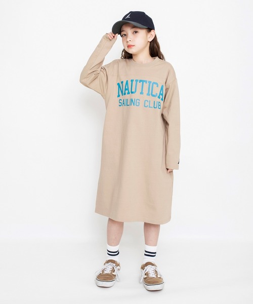 NAUTICA（ノーティカ）の「【NAUTICA/ノーティカ】フットボール長袖ワンピース（ワンピース・キッズ・ベージュ/ネイビー・130/150/140/120）」の8枚目の写真