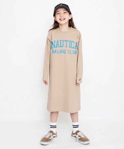 NAUTICA（ノーティカ）の「【NAUTICA/ノーティカ】フットボール長袖ワンピース（ワンピース・キッズ・ベージュ/ネイビー・130/150/140/120）」の13枚目の写真