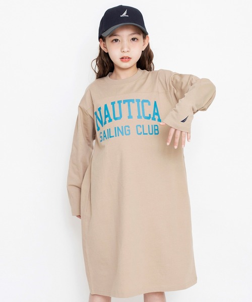 NAUTICA（ノーティカ）の「【NAUTICA/ノーティカ】フットボール長袖ワンピース（ワンピース・キッズ・ベージュ/ネイビー・130/150/140/120）」の14枚目の写真
