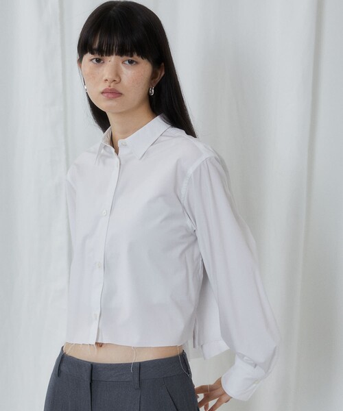 5525Gallery(ゴーゴーニーゴーギャラリー)の「SHIRT Firsthand by 5525GALLERY/シャツファーストハンド5525ギャラリー SHT FH クロップシャツ / レギュラーカラーシャツ/SHT FH クロップシャツ / レギュラーカラーシャツ(シャツ/ブラウス・レディース・ホワイト/ブルー/ストライプ/ブラック/その他/オフホワイト・FREE/フリ-)」の17枚目の写真