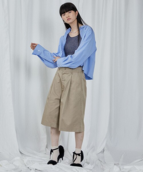 5525Gallery(ゴーゴーニーゴーギャラリー)の「SHIRT Firsthand by 5525GALLERY/シャツファーストハンド5525ギャラリー SHT FH クロップシャツ / レギュラーカラーシャツ/SHT FH クロップシャツ / レギュラーカラーシャツ(シャツ/ブラウス・レディース・ホワイト/ブルー/ストライプ/ブラック/その他/オフホワイト・FREE/フリ-)」の22枚目の写真