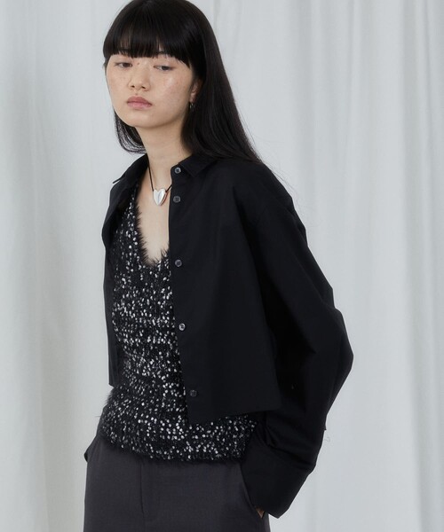 5525Gallery(ゴーゴーニーゴーギャラリー)の「SHIRT Firsthand by 5525GALLERY/シャツファーストハンド5525ギャラリー SHT FH クロップシャツ / レギュラーカラーシャツ/SHT FH クロップシャツ / レギュラーカラーシャツ(シャツ/ブラウス・レディース・ホワイト/ブルー/ストライプ/ブラック/その他/オフホワイト・FREE/フリ-)」の14枚目の写真