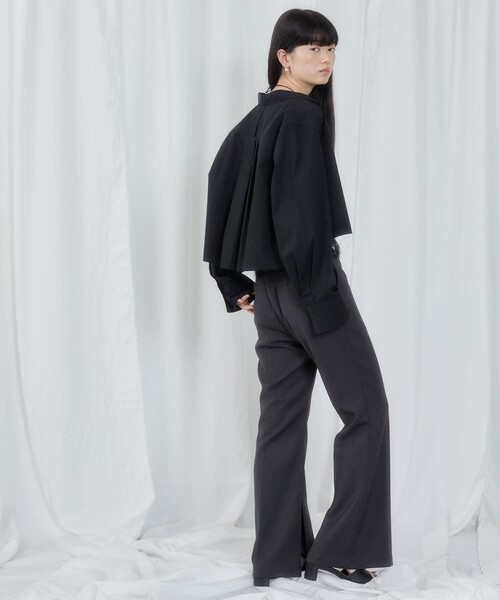 5525Gallery(ゴーゴーニーゴーギャラリー)の「SHIRT Firsthand by 5525GALLERY/シャツファーストハンド5525ギャラリー SHT FH クロップシャツ / レギュラーカラーシャツ/SHT FH クロップシャツ / レギュラーカラーシャツ(シャツ/ブラウス・レディース・ホワイト/ブルー/ストライプ/ブラック/その他/オフホワイト・FREE/フリ-)」の10枚目の写真