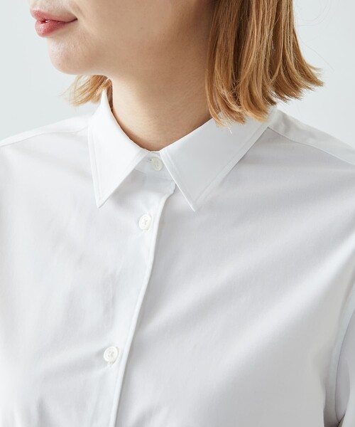 5525Gallery(ゴーゴーニーゴーギャラリー)の「SHIRT Firsthand by 5525GALLERY/シャツファーストハンド5525ギャラリー SHT FH クロップシャツ / レギュラーカラーシャツ/SHT FH クロップシャツ / レギュラーカラーシャツ(シャツ/ブラウス・レディース・ホワイト/ブルー/ストライプ/ブラック/その他/オフホワイト・FREE/フリ-)」の15枚目の写真