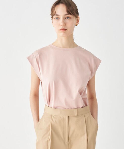 TOMORROWLAND collection(トゥモローランドコレクション)の「スーピマコットンジャージー フレンチスリーブプルオーバー(Tシャツ/カットソー・レディース・ホワイト/チャコールグレー/イエロー/ライトピンク/ブルー/ネイビー/ブラウン・S)」の14枚目の写真