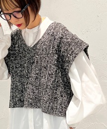 apres jour mignon | MIXメランジニットベスト【ZOZOTOWN限定アイテム】(ベスト)