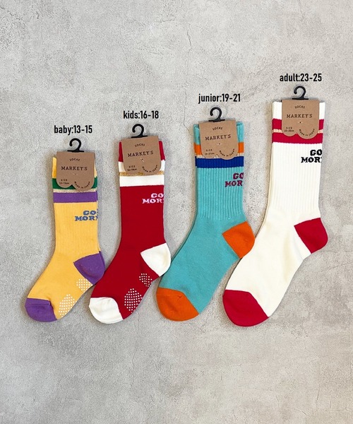 MARKEY'S（マーキーズ）の「【別注】ラインソックス（baby/13～15cm）（ソックス/靴下・キッズ・ホワイト/レッド/イエロー/ブルー・13-15cm）」の12枚目の写真