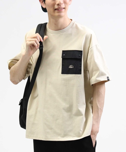 CAMP7（キャンプセブン）の「【CAMP7】ナイロンポケットＴシャツ（Tシャツ/カットソー・メンズ・ベージュ/ホワイト/ブラック/ブルー・XL/S/L/M）」の10枚目の写真