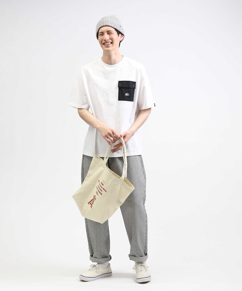 CAMP7（キャンプセブン）の「【CAMP7】ナイロンポケットＴシャツ（Tシャツ/カットソー・メンズ・ベージュ/ホワイト/ブラック/ブルー・XL/S/L/M）」の5枚目の写真