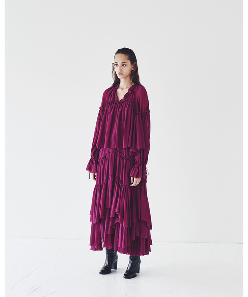 カーサフライン　フリルスカート CASA FLINE（カーサフライン）の「フリルスカート（スカート）」 - WEAR