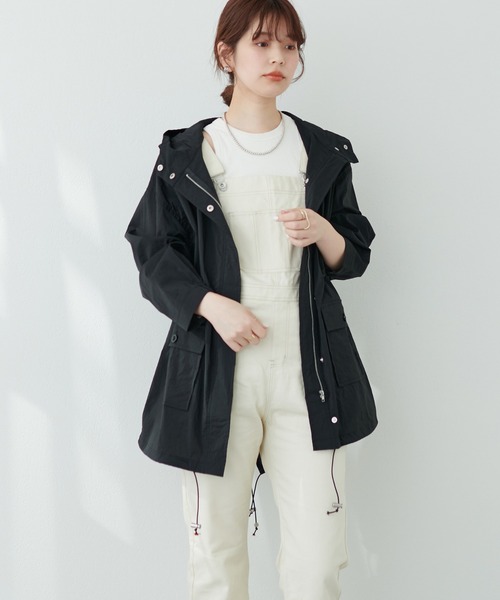 natural couture(ナチュラルクチュール)の「トレンド顔◎春めきアウター ほんわりシアーマンパ(マウンテンパーカー・レディース・オフホワイト/ブラック/サックスブルー/ベージュ・FREE)」の19枚目の写真