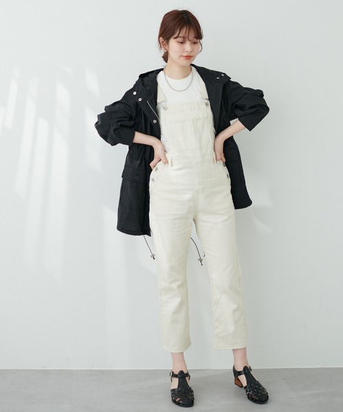 natural couture(ナチュラルクチュール)の「トレンド顔◎春めきアウター ほんわりシアーマンパ(マウンテンパーカー・レディース・オフホワイト/ブラック/サックスブルー/ベージュ・FREE)」の6枚目の写真