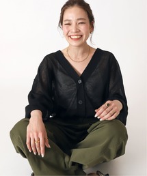 Simplicite | シアーVネックカーディガン(カーディガン/ボレロ)