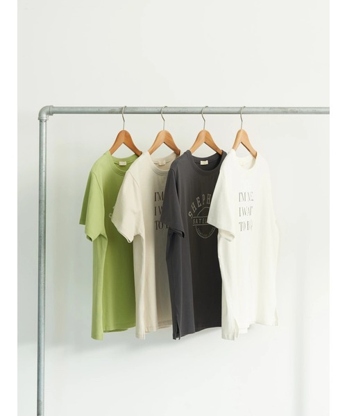 earth music&ecology（アースミュージックアンドエコロジー）の「アソートプリントＴシャツ（Tシャツ/カットソー・レディース・チャコールグレー/ベージュ/オフホワイト/ライトグリーン・FREE）」の19枚目の写真