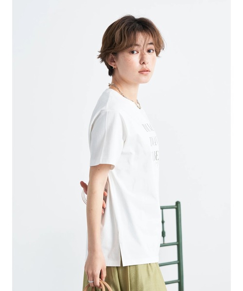 earth music&ecology（アースミュージックアンドエコロジー）の「アソートプリントＴシャツ（Tシャツ/カットソー・レディース・チャコールグレー/ベージュ/オフホワイト/ライトグリーン・FREE）」の22枚目の写真