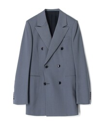 シルクコットンチェック ダブルブレストジャケット