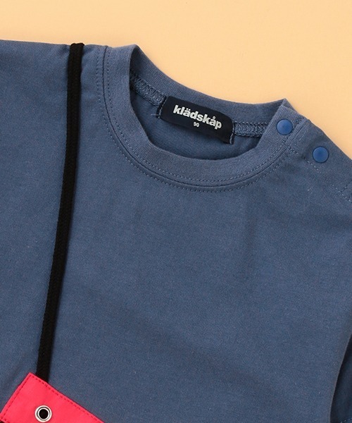 kladskap（クレードスコープ）の「サコッシュ風半袖Tシャツ（Tシャツ/カットソー・キッズ・ネイビー/オフホワイト/チェリーピンク・100cm/90cm/120cm/110cm/80ｃｍ/130cm）」の10枚目の写真