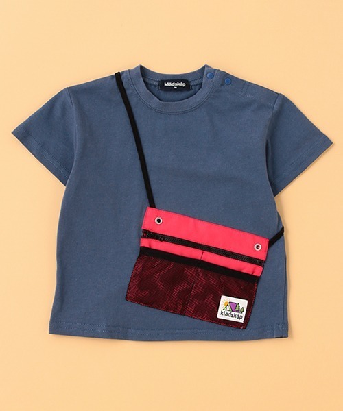 kladskap（クレードスコープ）の「サコッシュ風半袖Tシャツ（Tシャツ/カットソー・キッズ・ネイビー/オフホワイト/チェリーピンク・100cm/90cm/120cm/110cm/80ｃｍ/130cm）」の17枚目の写真