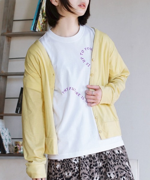 zootie（ズーティー）の「さらっと薄手で快適 UVカットカーディガン（カーディガン/ボレロ・レディース・ネイビー/杢グレー/ライトブルー/オフホワイト/ライトイエロー/ベージュ/ライトカーキ/ブラック/モカ/スモークピンク/ラベンダー/ミント・L-XL/M-L）」の11枚目の写真