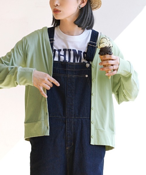 zootie（ズーティー）の「さらっと薄手で快適 UVカットカーディガン（カーディガン/ボレロ・レディース・ネイビー/杢グレー/ライトブルー/オフホワイト/ライトイエロー/ベージュ/ライトカーキ/ブラック/モカ/スモークピンク/ラベンダー/ミント・L-XL/M-L）」の7枚目の写真