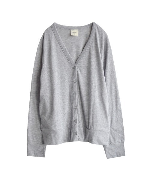 zootie（ズーティー）の「さらっと薄手で快適 UVカットカーディガン（カーディガン/ボレロ・レディース・ネイビー/杢グレー/ライトブルー/オフホワイト/ライトイエロー/ベージュ/ライトカーキ/ブラック/モカ/スモークピンク/ラベンダー/ミント・L-XL/M-L）」の19枚目の写真