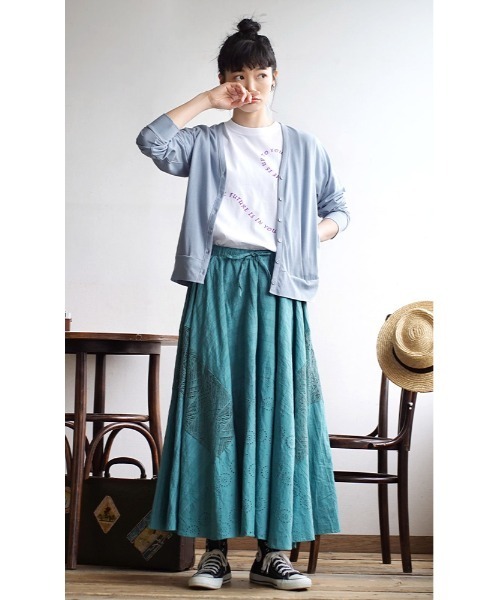 zootie（ズーティー）の「さらっと薄手で快適 UVカットカーディガン（カーディガン/ボレロ・レディース・ネイビー/杢グレー/ライトブルー/オフホワイト/ライトイエロー/ベージュ/ライトカーキ/ブラック/モカ/スモークピンク/ラベンダー/ミント・L-XL/M-L）」の15枚目の写真