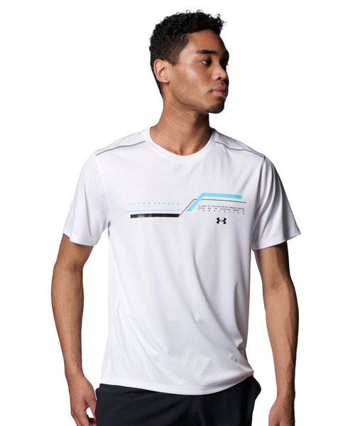 UNDER ARMOUR(アンダーアーマー)の「UAスピードストライド メッシュ ショートスリーブ Tシャツ グラフィック(ランニング/メンズ)(Tシャツ/カットソー・メンズ・ブラック/ホワイト・S/3XL/L/XXL/XL/M)」の2枚目の写真