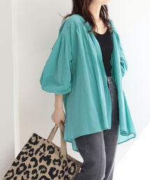 ボリューム袖ブラウス