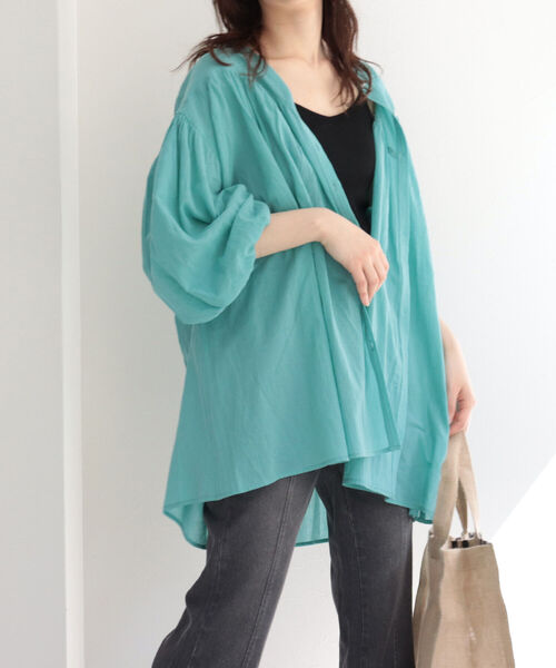 fredy emue（フレディエミュ）の「ボリューム袖ブラウス（シャツ/ブラウス・レディース・ライトブルー/オフホワイト/パープル/レッド・38）」の16枚目の写真