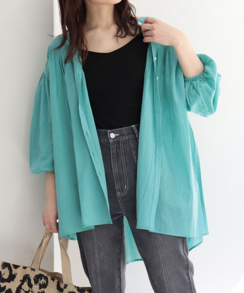 fredy emue（フレディエミュ）の「ボリューム袖ブラウス（シャツ/ブラウス・レディース・ライトブルー/オフホワイト/パープル/レッド・38）」の17枚目の写真