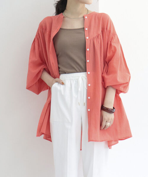 fredy emue（フレディエミュ）の「ボリューム袖ブラウス（シャツ/ブラウス・レディース・ライトブルー/オフホワイト/パープル/レッド・38）」の19枚目の写真