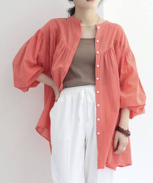 fredy emue（フレディエミュ）の「ボリューム袖ブラウス（シャツ/ブラウス・レディース・ライトブルー/オフホワイト/パープル/レッド・38）」の20枚目の写真