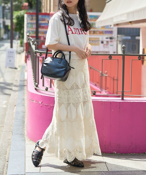 FREAK'S STORE（フリークスストア）の「インドアンティーククロシェスカート（スカート・レディース・ブラック/オフホワイト・ﾌﾘ-）」の13枚目の写真