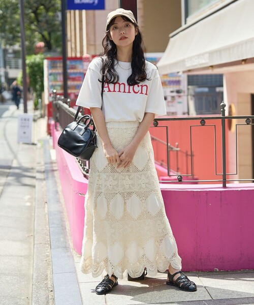 FREAK'S STORE（フリークスストア）の「インドアンティーククロシェスカート（スカート・レディース・ブラック/オフホワイト・ﾌﾘ-）」の16枚目の写真